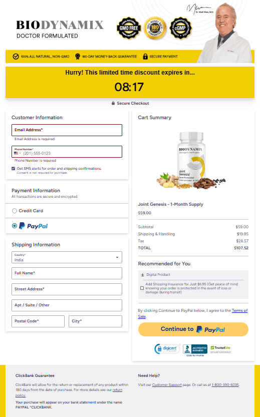 Joint Genesis secure checkout